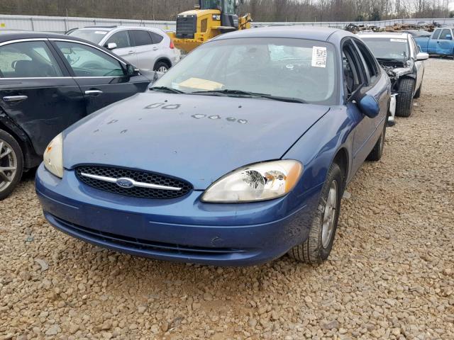 1FAHP55UX2G113493 - 2002 FORD TAURUS SES BLUE photo 2