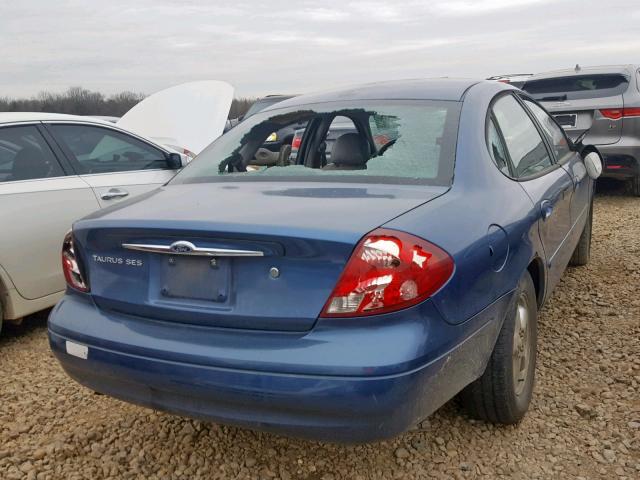 1FAHP55UX2G113493 - 2002 FORD TAURUS SES BLUE photo 4