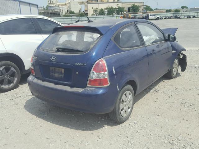 KMHCM3AC8BU198250 - 2011 HYUNDAI ACCENT GL BLUE photo 4