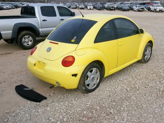 3VWCB21C11M468911 - 2001 VOLKSWAGEN NEW BEETLE 黄色 照片 4
