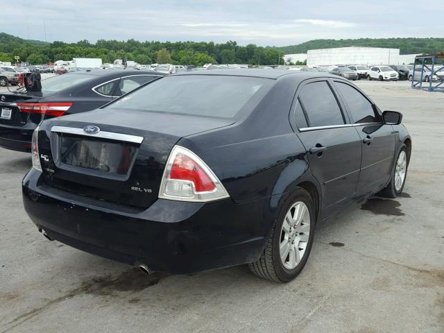 3FAFP08106R109236 - 2006 FORD FUSION SEL BLACK photo 4