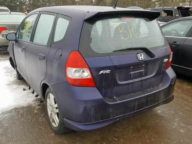 JHMGD38648S044966 - 2008 HONDA FIT SPORT PURPLE photo 3