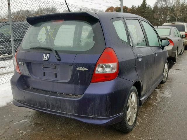 JHMGD38648S044966 - 2008 HONDA FIT SPORT PURPLE photo 4