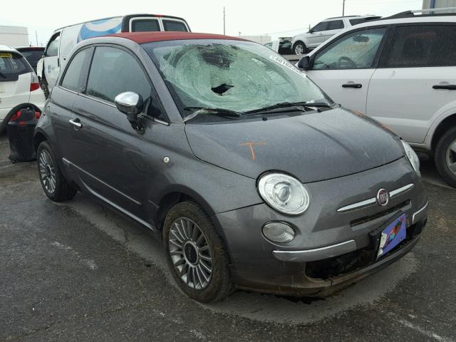 3C3CFFER7CT381685 - 2012 FIAT 500 LOUNGE SILVER photo 1