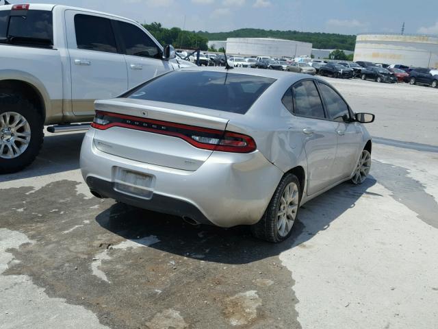 1C3CDFBA6DD294825 - 2013 DODGE DART SXT SILVER photo 4