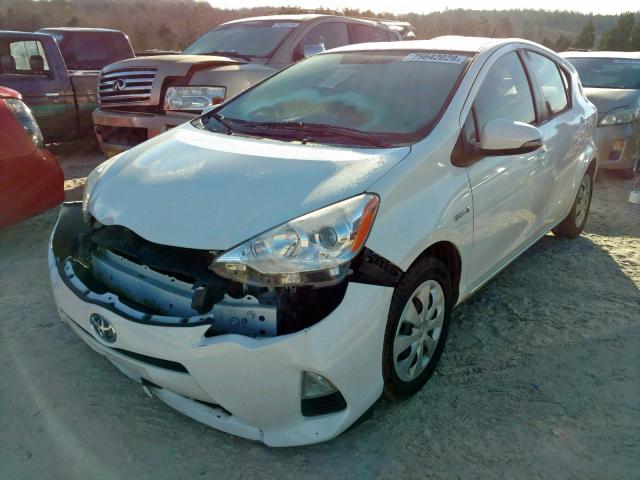 JTDKDTB39C1505569 - 2012 TOYOTA PRIUS C WHITE photo 2