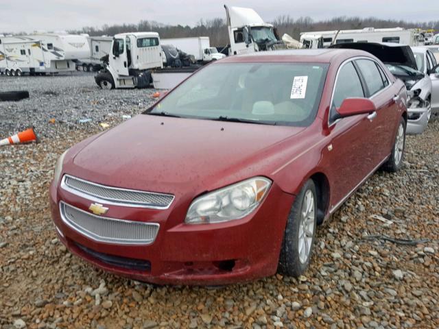 1G1ZK57778F257918 - 2008 CHEVROLET MALIBU LTZ RED photo 2