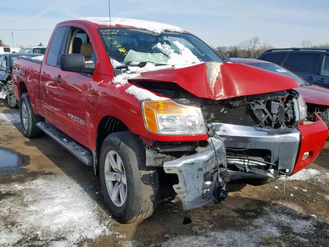 1N6AA0CC2CN301705 - 2012 NISSAN TITAN S RED photo 1