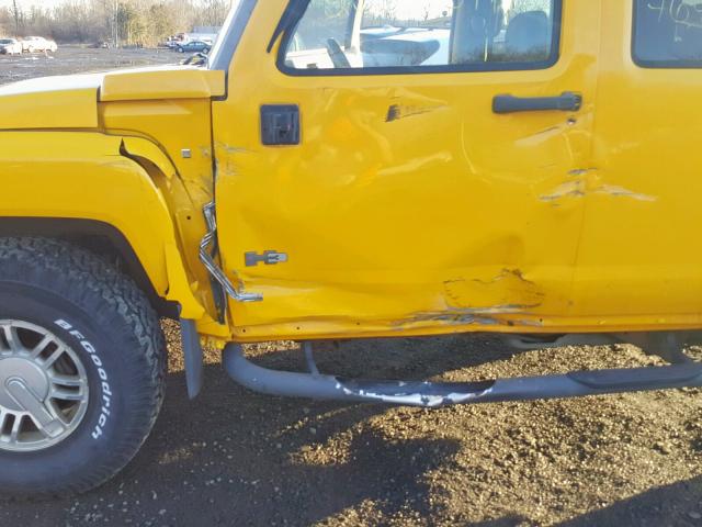 5GTDN136X68288749 - 2006 HUMMER H3 YELLOW photo 10