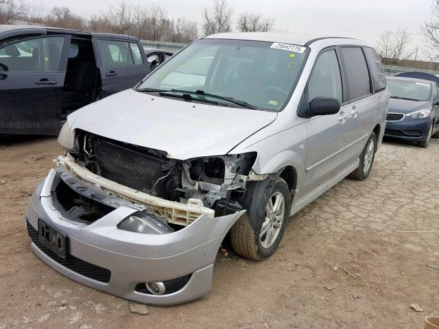 JM3LW28A950549778 - 2005 MAZDA MPV WAGON SILVER photo 2