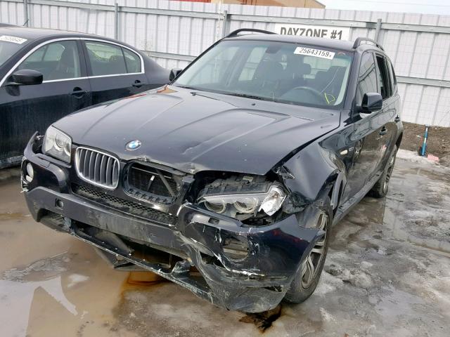 WBXPC73468WE52627 - 2008 BMW X3 3.0I BLACK photo 2