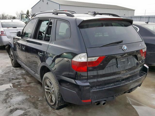 WBXPC73468WE52627 - 2008 BMW X3 3.0I BLACK photo 3