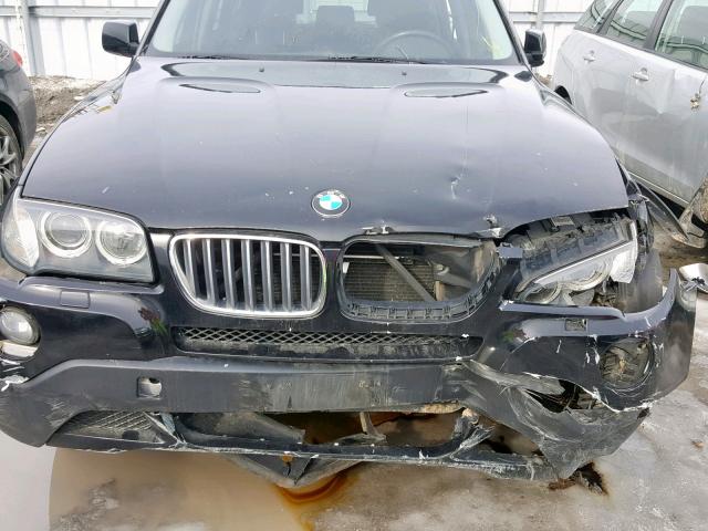 WBXPC73468WE52627 - 2008 BMW X3 3.0I BLACK photo 9