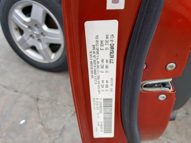 1B3HB48B28D566922 - 2008 DODGE CALIBER SX ORANGE photo 10