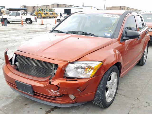 1B3HB48B28D566922 - 2008 DODGE CALIBER SX ORANGE photo 2