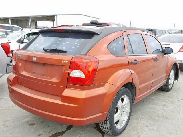 1B3HB48B28D566922 - 2008 DODGE CALIBER SX ORANGE photo 4