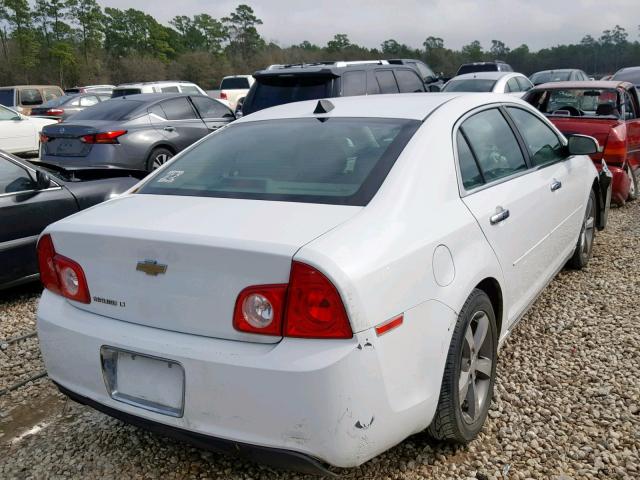 1G1ZC5EU6CF297051 - 2012 CHEVROLET MALIBU 1LT WHITE photo 4