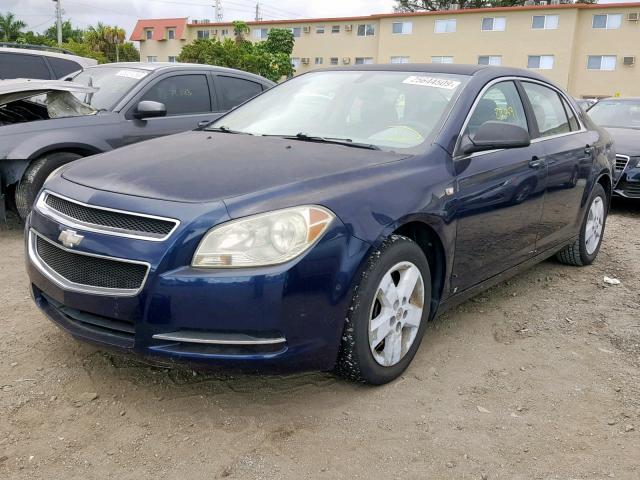 1G1ZG57B384235366 - 2008 CHEVROLET MALIBU LS BLUE photo 2