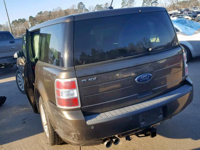 2FMGK5BC2BBD33617 - 2011 FORD FLEX SE BROWN photo 3