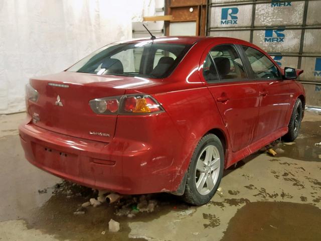 JA32V2FW8DU022570 - 2013 MITSUBISHI LANCER SE RED photo 4