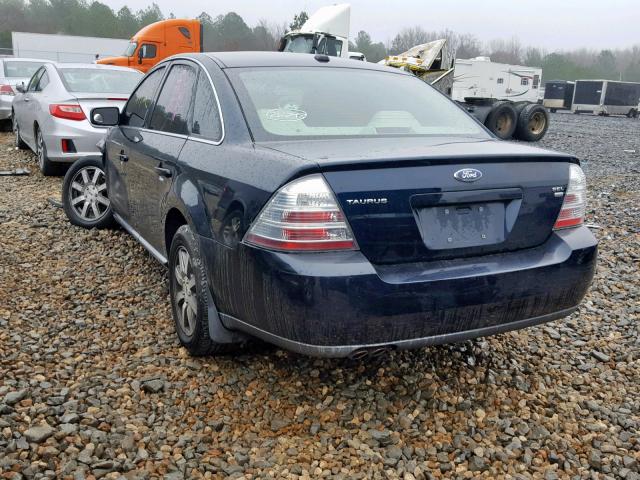 1FAHP27W99G109992 - 2009 FORD TAURUS SEL BLUE photo 3