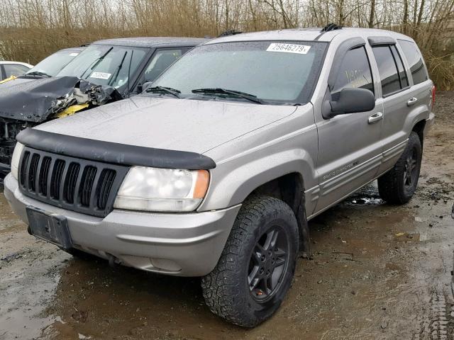 1J4GW58N9YC314647 - 2000 JEEP GRAND CHER GRAY photo 2