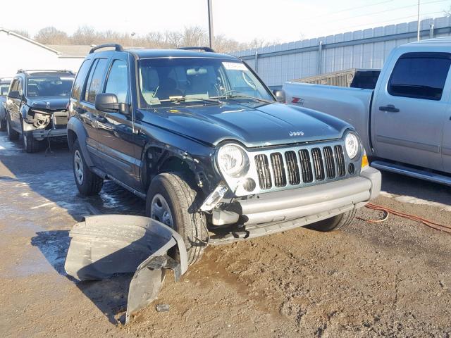 1J4GL48K55W541661 - 2005 JEEP LIBERTY SP GREEN photo 1