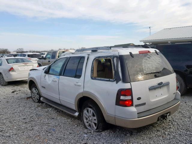 1FMEU74E27UA93952 - 2007 FORD EXPLORER E WHITE photo 3