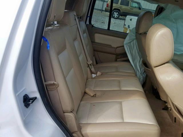 1FMEU74E27UA93952 - 2007 FORD EXPLORER E WHITE photo 6