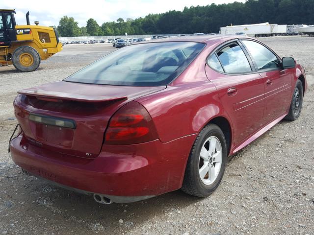 2G2WS522051187806 - 2005 PONTIAC GRAND PRIX MAROON photo 4