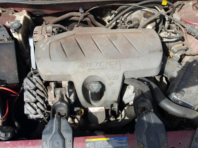 2G2WS522051187806 - 2005 PONTIAC GRAND PRIX MAROON photo 7