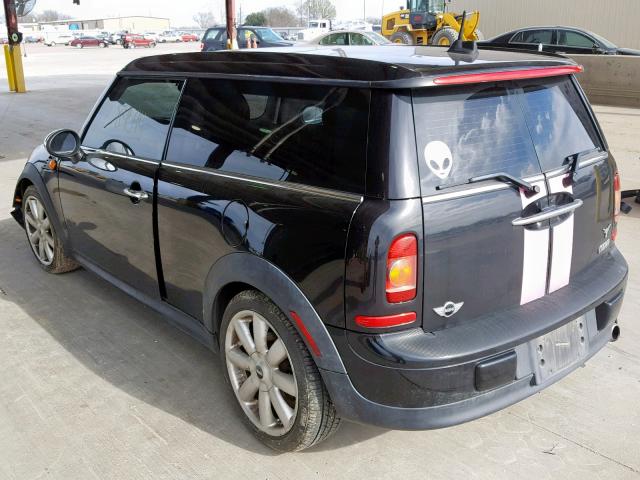 WMWML33599TX35733 - 2009 MINI COOPER CLU BLACK photo 3