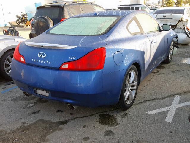 JNKCV64EX8M102352 - 2008 INFINITI G37 BASE BLUE photo 4