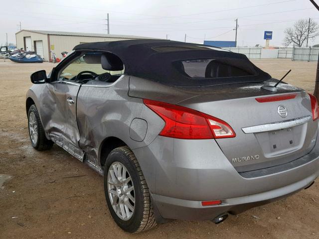 JN8AZ1FY3BW003363 - 2011 NISSAN MURANO CRO SILVER photo 3