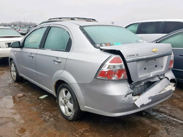 KL1TG56618B245317 - 2008 CHEVROLET AVEO LT SILVER photo 3