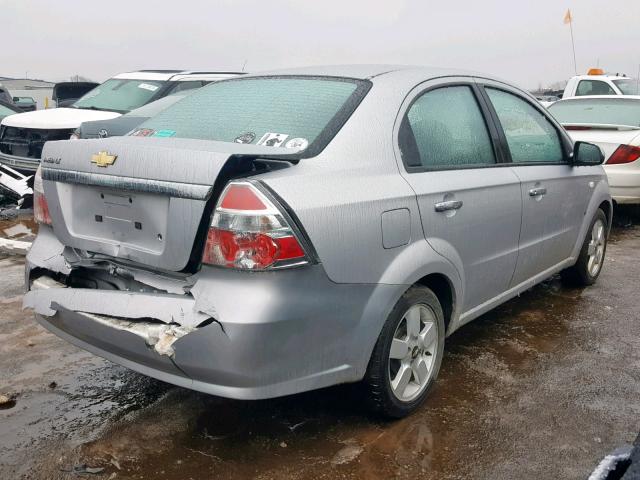 KL1TG56618B245317 - 2008 CHEVROLET AVEO LT SILVER photo 4