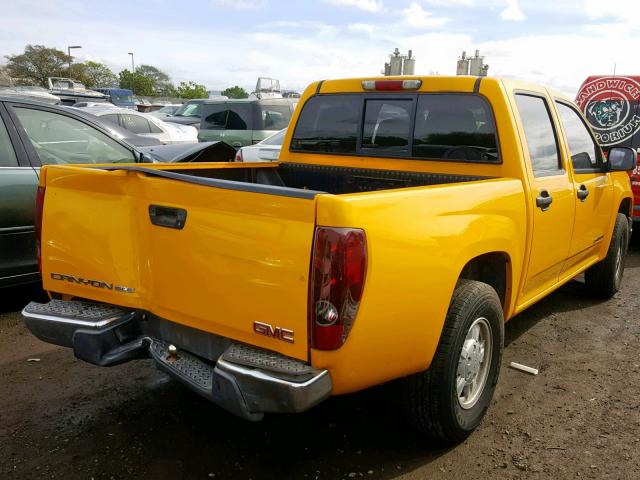 1GTCS138758105321 - 2005 GMC CANYON YELLOW photo 4