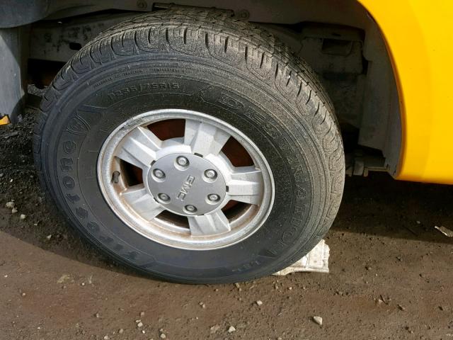 1GTCS138758105321 - 2005 GMC CANYON YELLOW photo 9