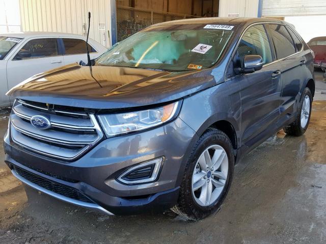 2FMPK3J91JBC35543 - 2018 FORD EDGE SEL CHARCOAL photo 2