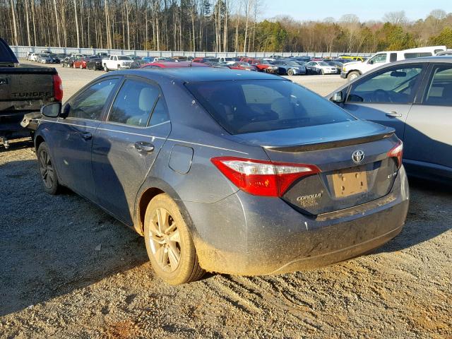 2T1BPRHE5EC099114 - 2014 TOYOTA COROLLA EC GRAY photo 3