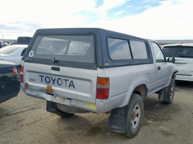 4TARN01P0NZ027217 - 1992 TOYOTA PICKUP 1/2 SILVER photo 4