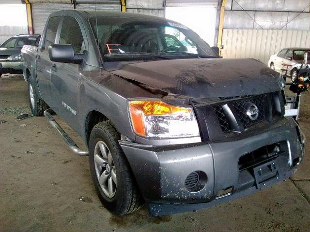 1N6AA0EK6EN503471 - 2014 NISSAN TITAN S GRAY photo 1