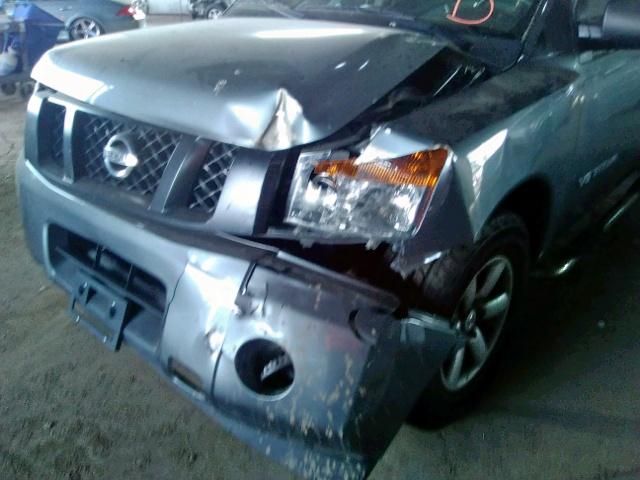 1N6AA0EK6EN503471 - 2014 NISSAN TITAN S GRAY photo 9