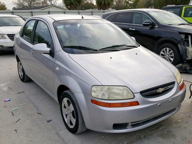 KL1TD56616B521615 - 2006 CHEVROLET AVEO BASE Күміс фото 1