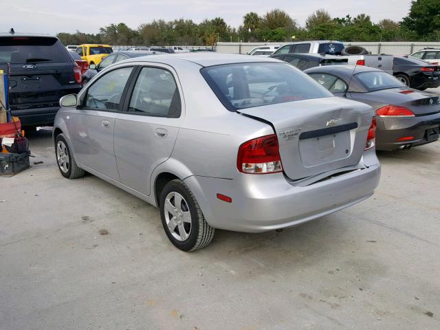 KL1TD56616B521615 - 2006 CHEVROLET AVEO BASE Күміс фото 3