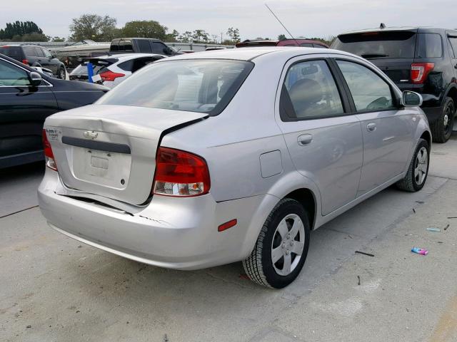 KL1TD56616B521615 - 2006 CHEVROLET AVEO BASE Күміс фото 4