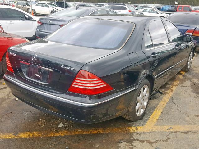 WDBNG84J24A404712 - 2004 MERCEDES-BENZ S 500 4MAT BLACK photo 4