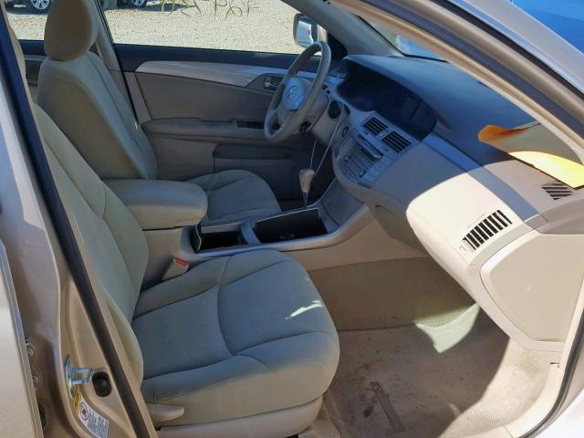 4T1BK36B97U251255 - 2007 TOYOTA AVALON XL GOLD photo 5