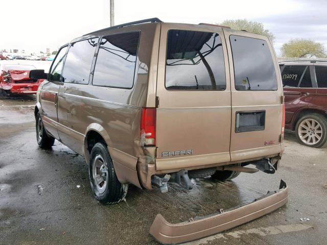 1GKDM19W4XB516464 - 1999 GMC SAFARI XT GOLD photo 3