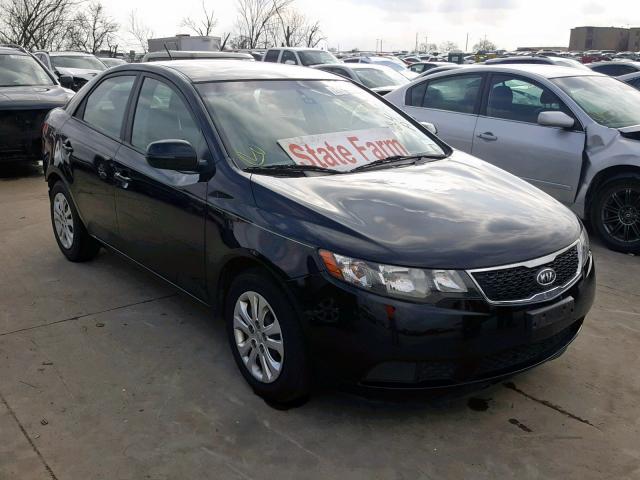 KNAFU4A24C5555401 - 2012 KIA FORTE EX BLACK photo 1